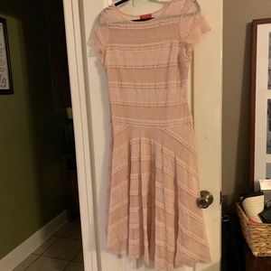 Pink Lace A-Line dress